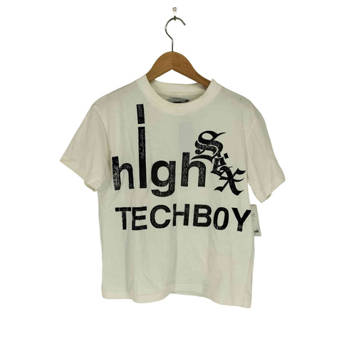 COZY WORLDWIDE  high TECHBOY 両面プリントクルーネックTシャツ import レディース  S